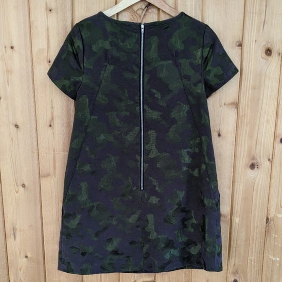 Topshop Jacquard Camoflage A-Line Dress - 2 - Picture 3 of 8